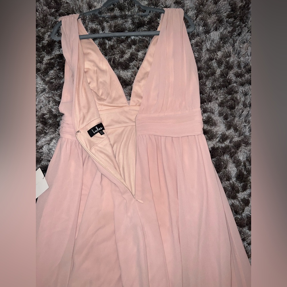 Lulu's Blush Floor Length Dress - Picture 6 of 10